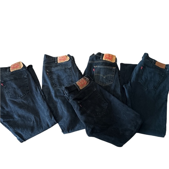 5 Men’s Levi’s 501 black 38x32 like New. FREE bracelet - Picture 2 of 5